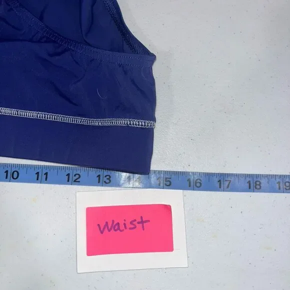 Lands End Women’s Tankini Set 8 Navy Blue Cross Back Modest Preppy Athletic - Picture 12 of 13